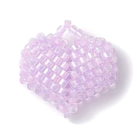 Seed Beads Beaded Charms PALLOY-MZ00262-02-1