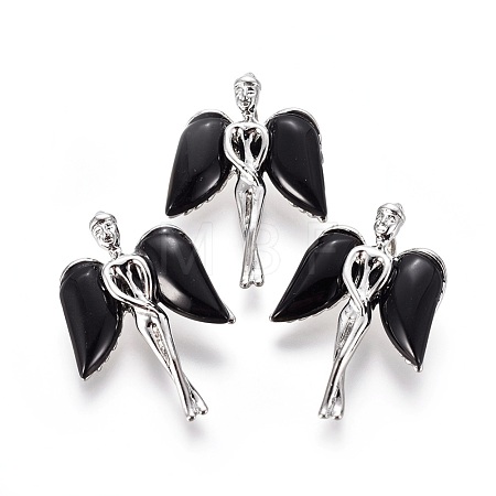 Natural Obsidian Pendants G-L520-C04-1