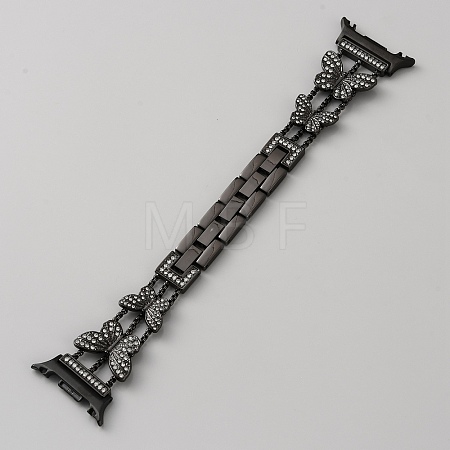 Alloy Rhinestone Butterfly Watch Band FIND-SZC0022-016D-1