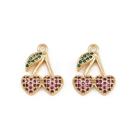 Brass Micro Pave Cubic Zirconia Pendants KK-C115-03D-04G-1