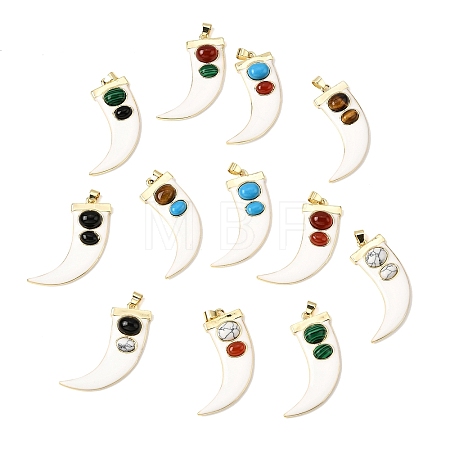 Natural & Synthetic Mixed Gemstone Pendants KK-H267-012G-04-1