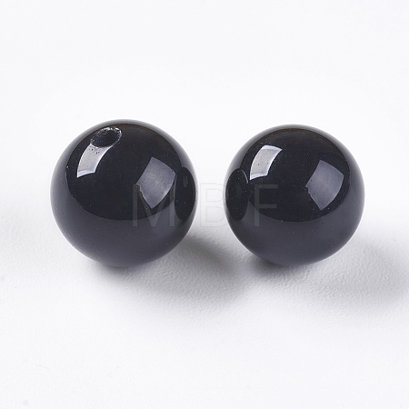 Natural Black Onyx Beads G-K275-13-8mm-1