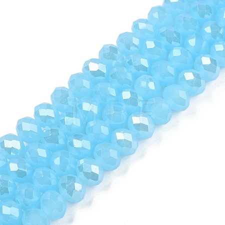Electroplate Glass Beads Strands EGLA-A044-J8mm-A04-1