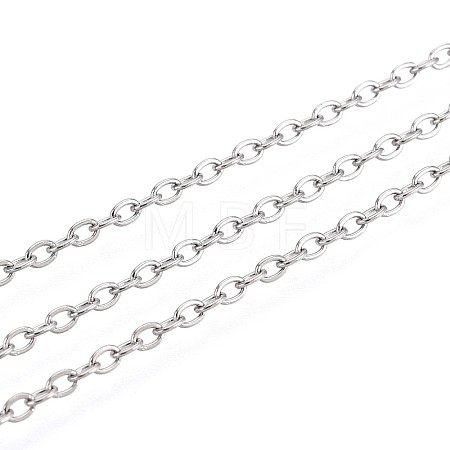 Tarnish Resistant 304 Stainless Steel Cable Chains CHS-R002-0.4mm-1