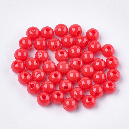 Opaque Plastic Beads KY-T005-6mm-604-1