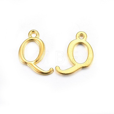 Golden Plated Alloy Letter Pendants LS-X-PALLOY-J718-01G-Q-1
