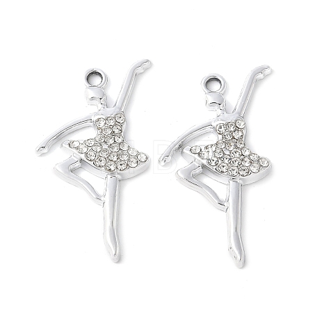 Alloy Crystal Rhinestone Pendants PALLOY-E775-18P-1