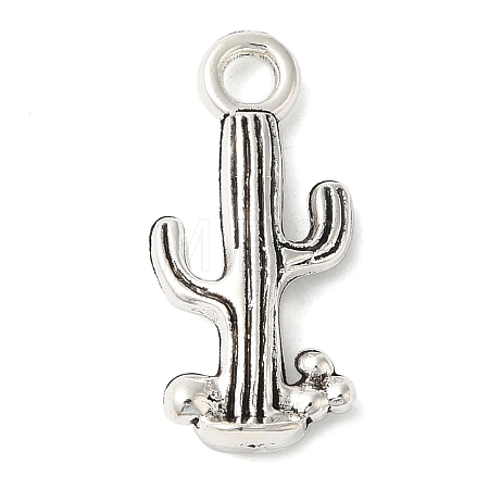 Tibetan Style Alloy Cactus Pendants TIBEP-3932-AS-LF-1
