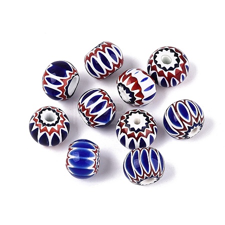 Handmade Millefiori Glass Rondelle Beads LA-N002-11A-1