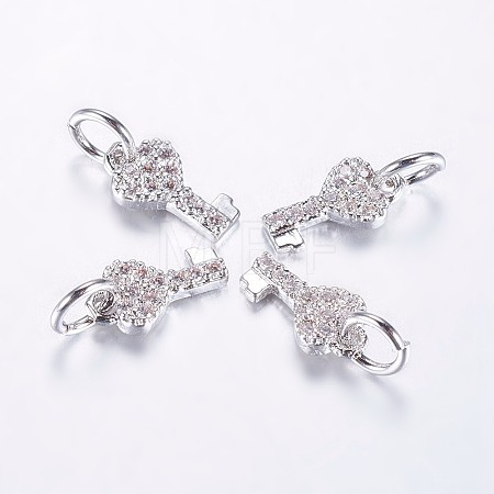 Long-Lasting Plated Brass Micro Pave Cubic Zirconia Charms LS-X-ZIRC-F069-48P-1