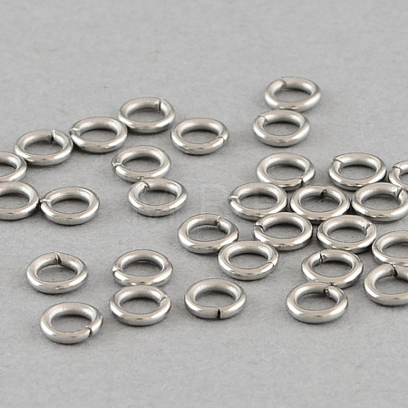 Tarnish Resistant 304 Stainless Steel Open Jump Rings A-STAS-Q186-02-7x1mm-1