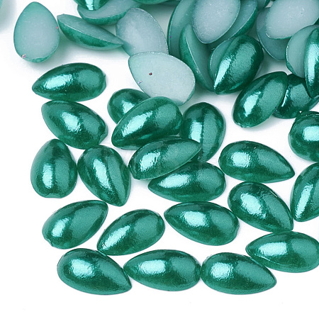 ABS Plastic Imitation Pearl Cabochons SACR-R749-8x5mm-Z55-1