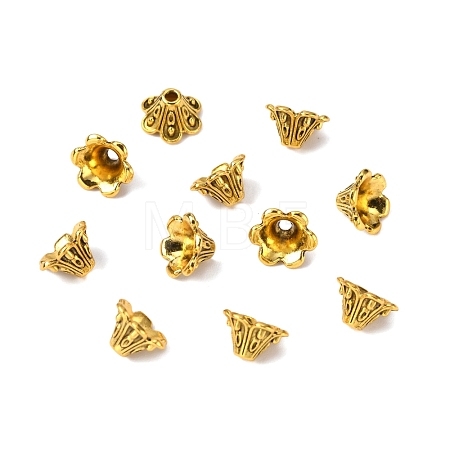 Alloy Bead Cap FIND-WH0042-27AG-1