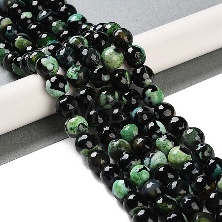 Natural Fire Crackle Agate Beads Strands G-M437-A01-01F-1