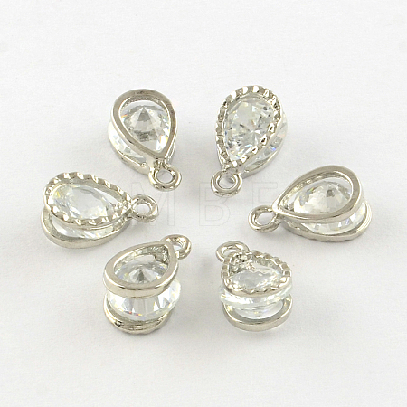 Teardrop Alloy Charms X-ZIRC-R007-038A-02-1