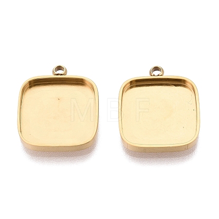 304 Stainless Steel Pendant Cabochon Component STAS-Q113-21A-G-1