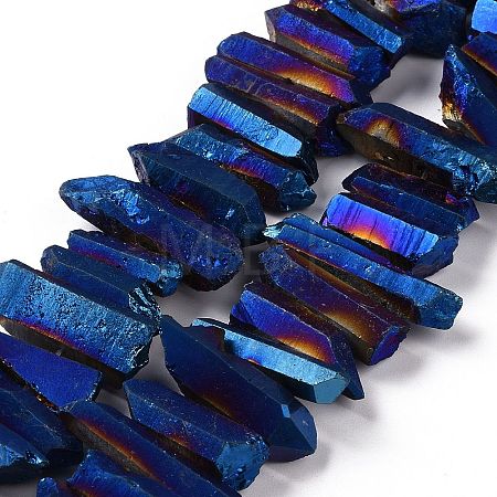 Natural Quartz Crystal Points Beads Strands G-K181-B14-1