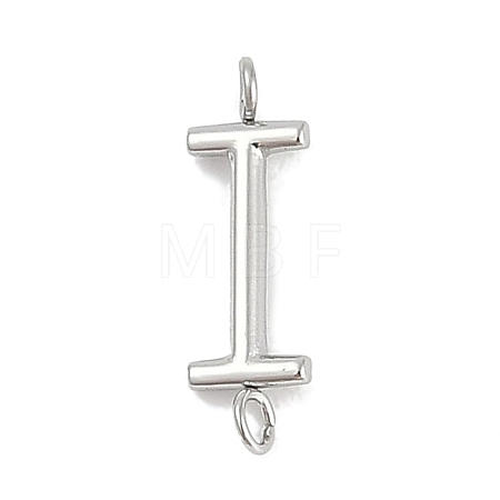 304 Stainless Steel Letter Connector Charms LS-STAS-M108-01P-09-1