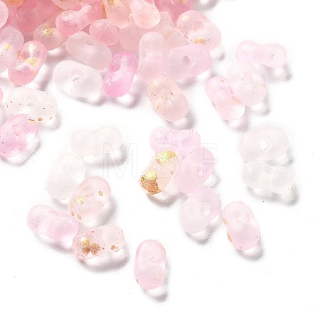 Gradient Color Transparent Frosted Acrylic Beads OACR-M023-06C-1