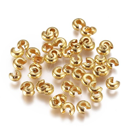 Iron Crimp Beads Covers KK-CJC0001-06A-G-1
