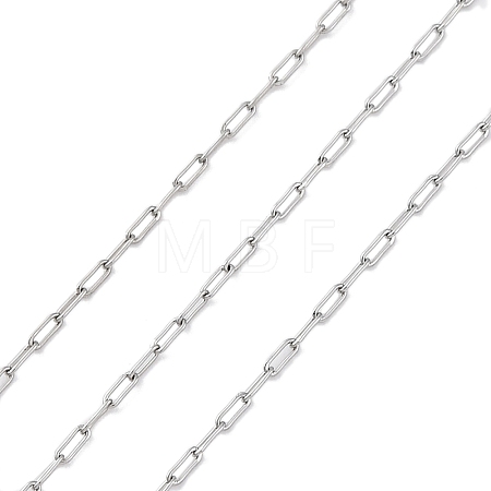 304 Stainless Steel Paperclip Chains CHS-M009-07P-03-1
