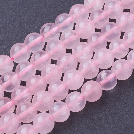 Natural Rose Quartz Beads Strands X-G-C076-6mm-3-1
