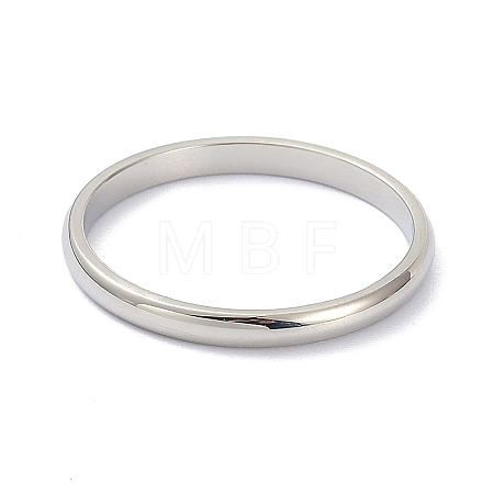 Non-Tarnish 2mm Polished Plain Dome Finger Ring for Girl Women RJEW-C012-05A-P-1