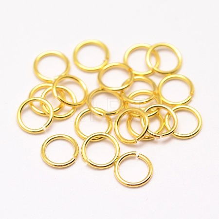 Brass Open Jump Rings KK-G277-8mm-G-NR-1