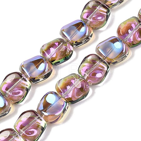 Electroplate Glass Beads Strands EGLA-N012-07S-1