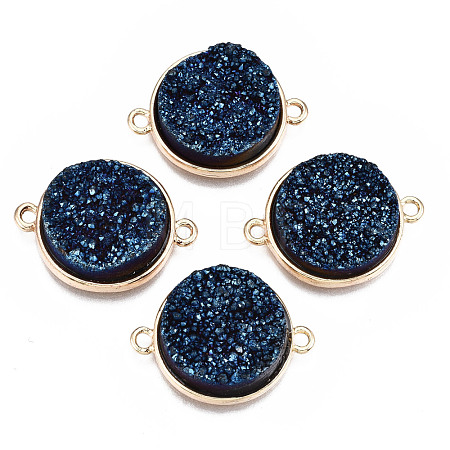 Natural Druzy Agate Links Connectors G-T131-86F-1