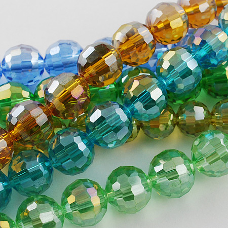 Electroplate Glass Bead Strands EGLA-R040-12mm-M-1
