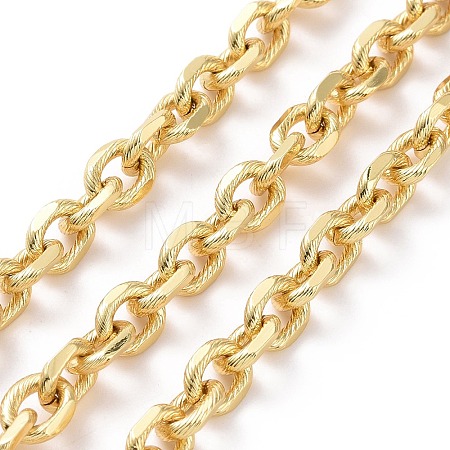 Brass Textured Cable Chains CHC-G016-08G-1