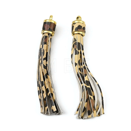 PU Leather Tassel Pendant Decorations FIND-K027-01G-02-1