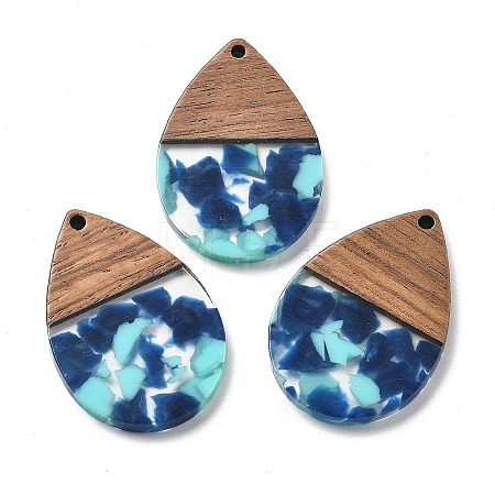 Resin and Walnut Pendants FIND-R051-15H-1