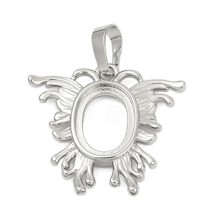 Brass Pendant Cabochon Settings KK-S521-17D-P-1