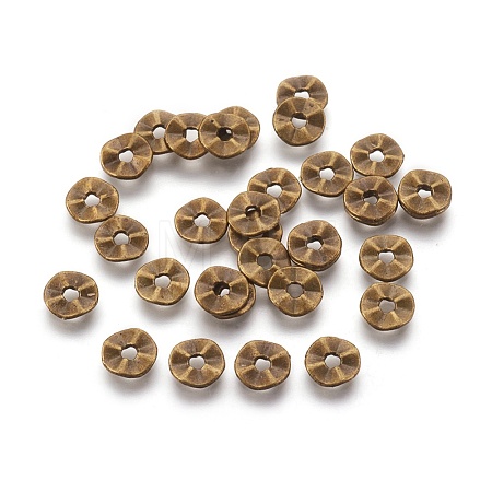 Tibetan Style Wavy Spacer Beads TIBEB-A101871-AB-LF-1