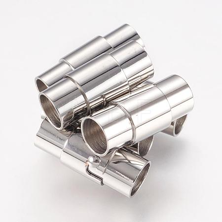 Tarnish Resistant 304 Stainless Steel Locking Tube Magnetic Clasps STAS-H019-4-1