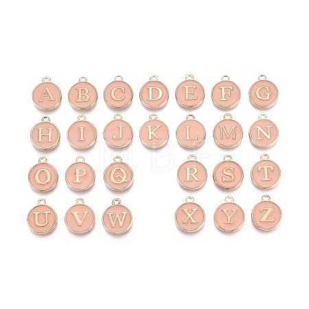 Initial Letter A~Z Alphabet Enamel Charms ENAM-Q437-04-1