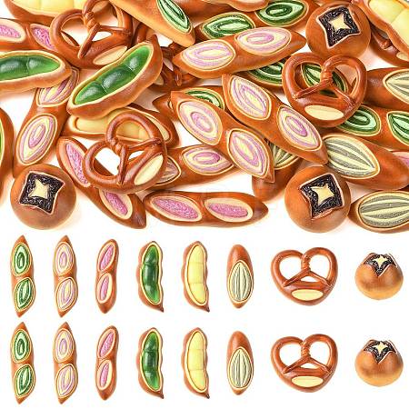 40Pcs Resin Cabochons RESI-CJZ0001-08-1