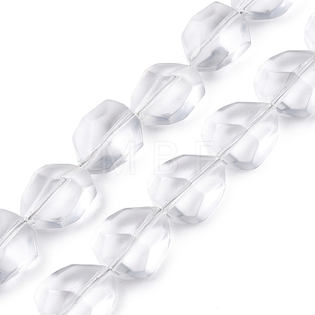 Frosted Glass Beads Strands GLAA-T023-30C-1