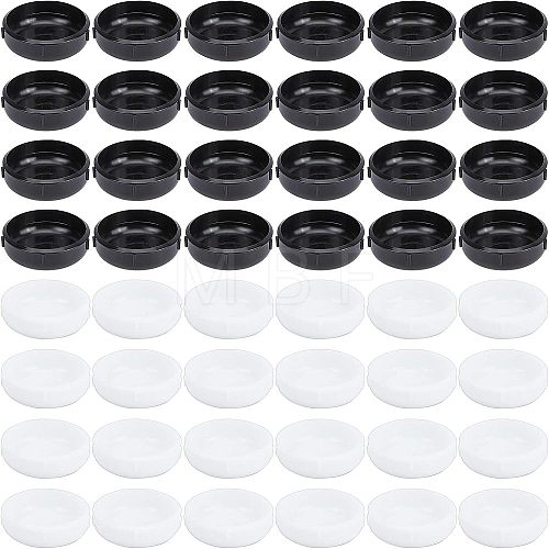 CHGCRAFT 48Pcs 2 Colors PVC Furniture Sliders FIND-CA0002-32-1