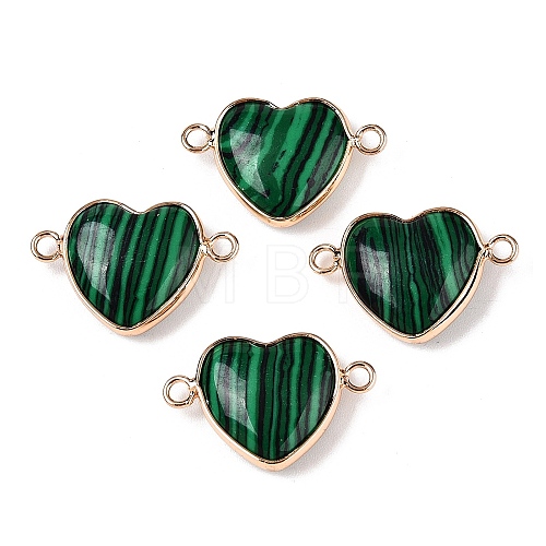 Synthetic Malachite Love Heart Pendants G-T138-205B-G-1