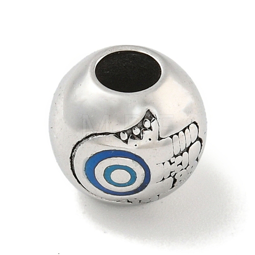 304 Stainless Steel Enamel European Beads STAS-U005-08P-1