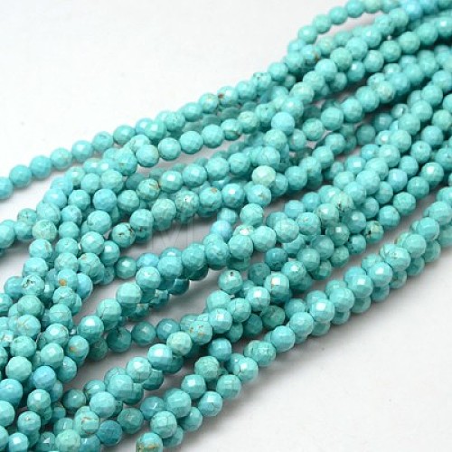 Natural Howlite Round Beads Strands TURQ-L017-6mm-01B-1