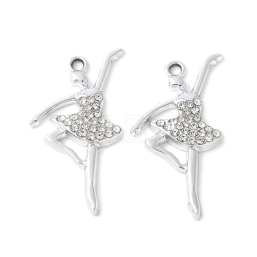 Alloy Crystal Rhinestone Pendants PALLOY-E775-18P-1