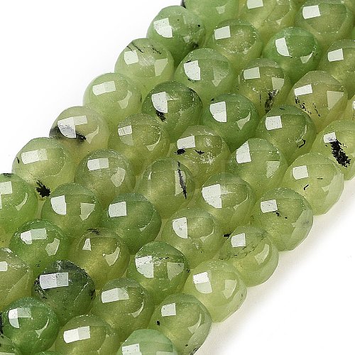 Natural Prehnite Beads Strands G-H028-A05-01-1