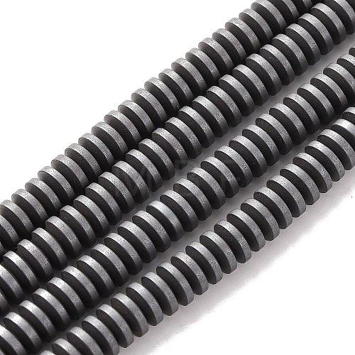 Matte Style Electroplate Non-magnetic Synthetic Hematite Beads Strands G-M007-76-1