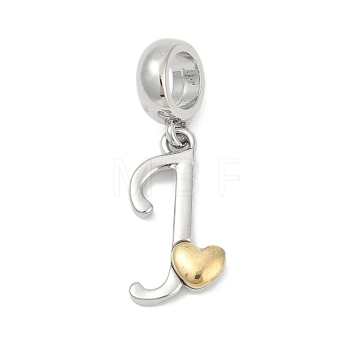 Brass European Dangle Charms KK-Z097-01J-GP-1