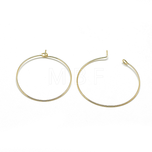 Brass Hoop Earrings X-KK-T032-015G-1