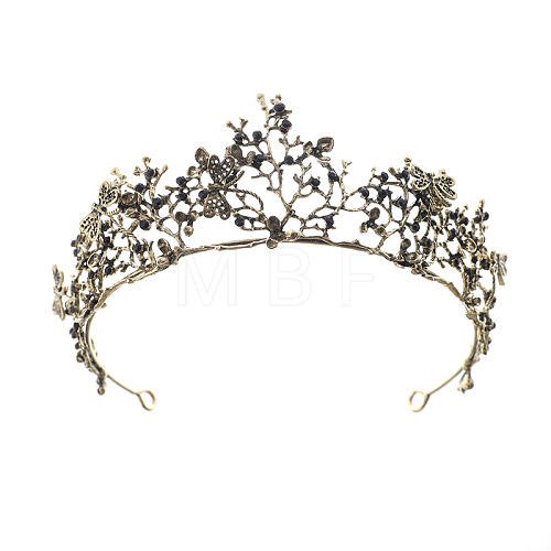 Alloy Rhinestone Crown Hair Bands for Girls Women Wedding Party Decoration HULI-PW0002-007A-1